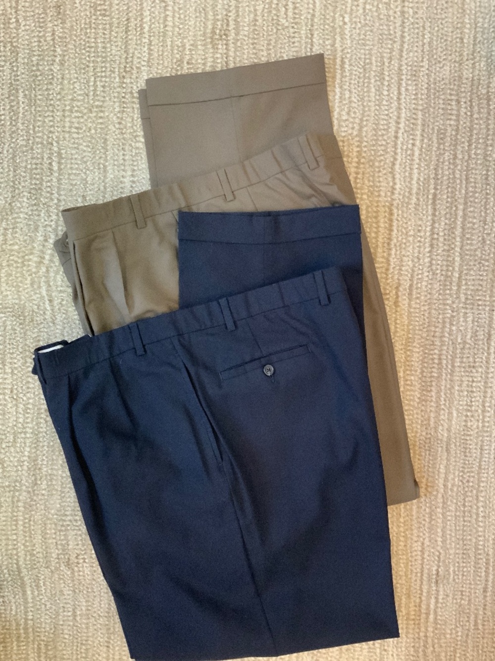 2 pairs Men’s Ralph Lauren Total Comfort dress pants brown black 42X34